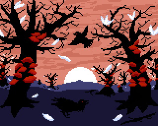 Pixel art of the Cursed Storm