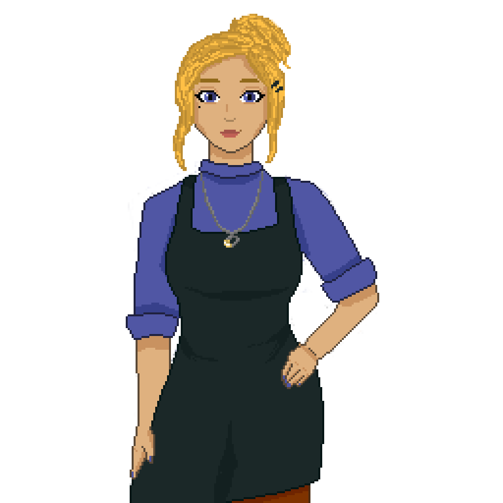 Pixel art portrait of Lenore