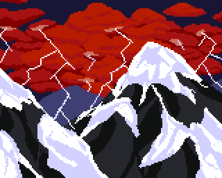 Pixel art of the Cursed Storm