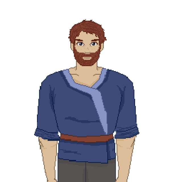 Pixel portrait of Hector from Made in Melostead