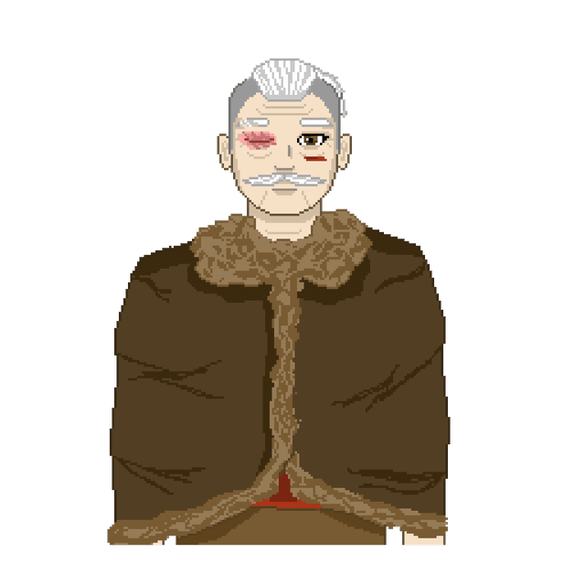 Pixel portrait of Kiba from Made in Melostead