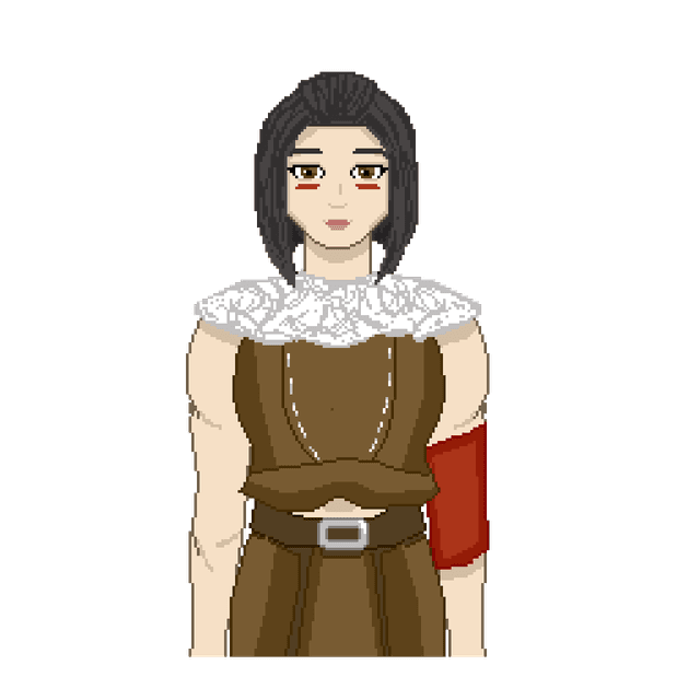 Pixel portrait of Yuria from Made in Melostead